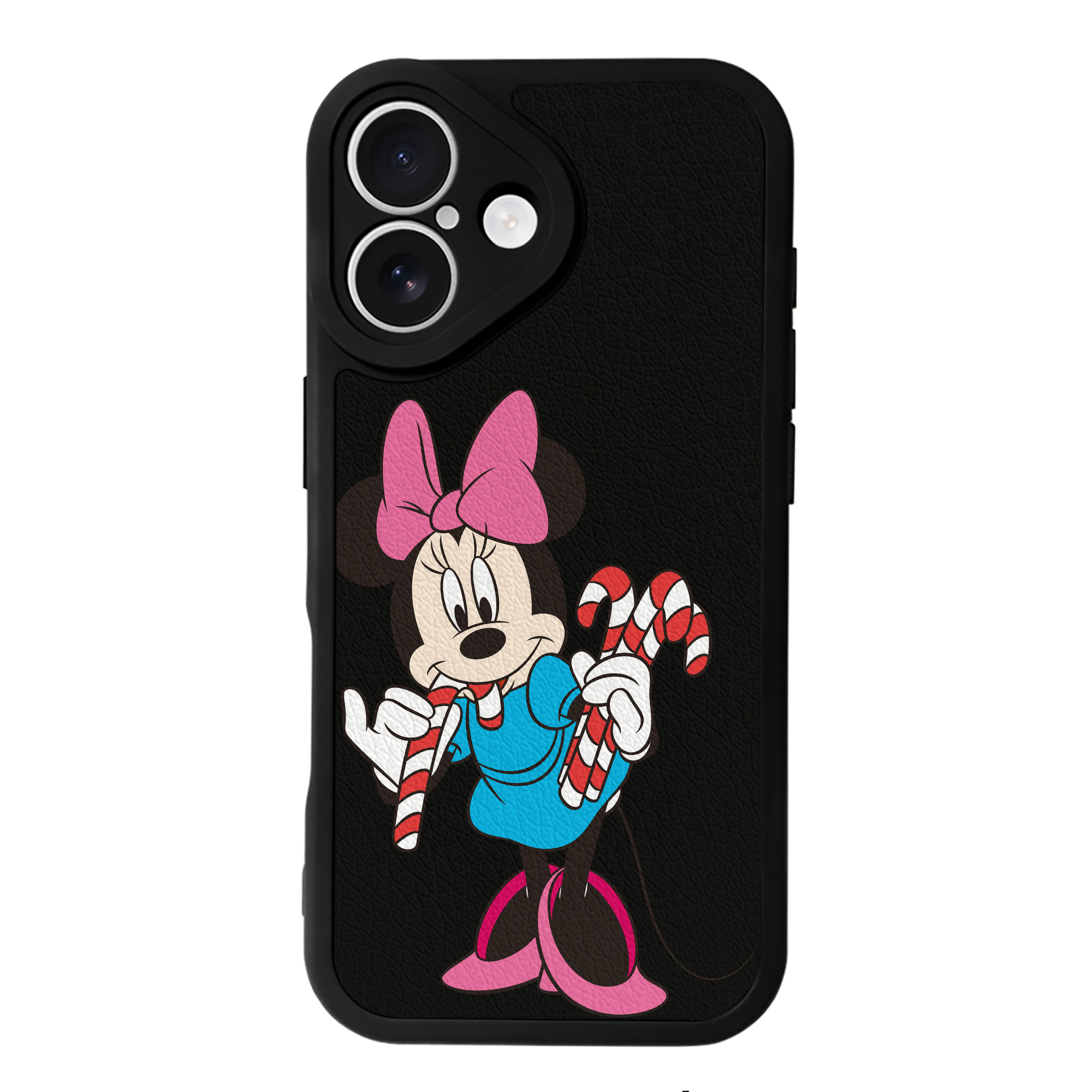 （画像用） ミッキーマウス Mickey Mouse 【iPhone 16シリーズ対応】シリコンスマホケース（レザー調） 材質：シリコン